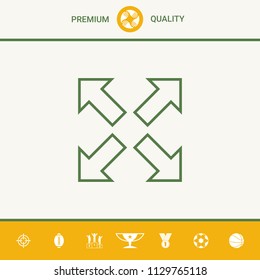 Extend, resize line icon