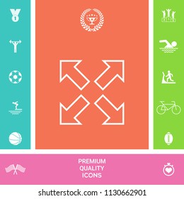 Extend, resize line icon