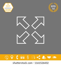 Extend, resize line icon