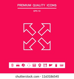 Extend, resize line icon