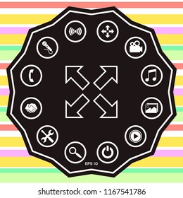 Extend, resize line icon