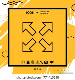 Extend, resize line icon