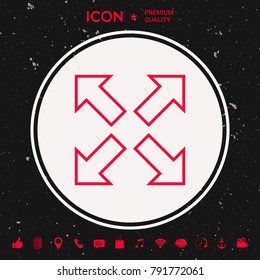 Extend, resize line icon