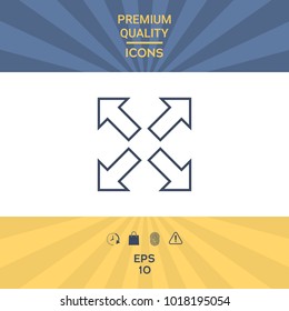 Extend, resize line icon. Element for your design