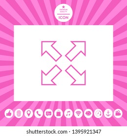 Extend, resize line icon. Element for your design