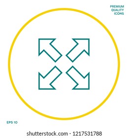 Extend, resize line icon. Graphic elements for your design