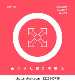 Extend, resize line icon. Graphic elements for your design
