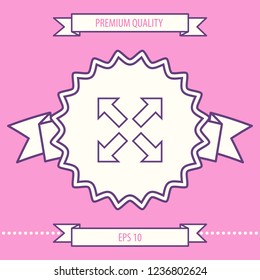 Extend, resize line icon. Graphic elements for your design