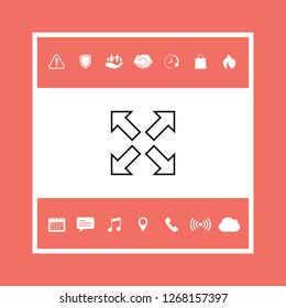Extend, resize line icon. Graphic elements for your design
