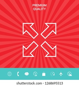 Extend, resize line icon. Graphic elements for your design