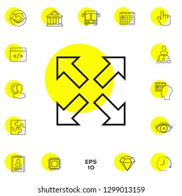 Extend, resize line icon. Graphic elements for your design