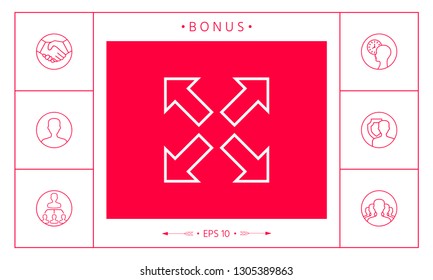 Extend, resize line icon. Graphic elements for your design
