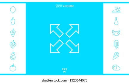 Extend, resize line icon. Graphic elements for your design
