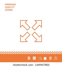 Extend, resize line icon. Graphic elements for your design
