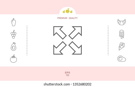 Extend, resize line icon. Graphic elements for your design