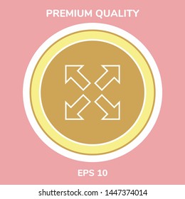 Extend, resize line icon. Graphic elements for your design