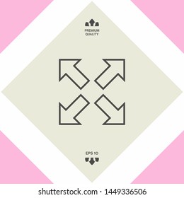 Extend, resize line icon. Graphic elements for your design