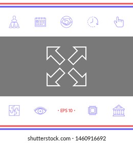 Extend, resize line icon. Graphic elements for your design