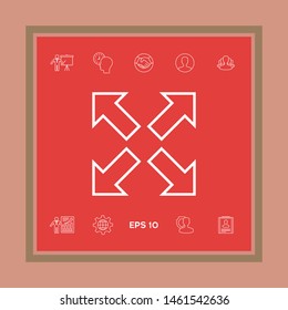 Extend, resize line icon. Graphic elements for your design