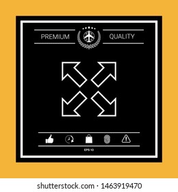 Extend, resize line icon. Graphic elements for your design