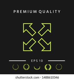 Extend, resize line icon. Graphic elements for your design