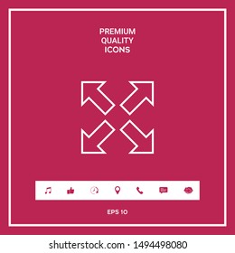 Extend, resize line icon. Graphic elements for your design