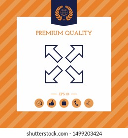 Extend, resize line icon. Graphic elements for your design
