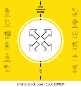 Extend, resize line icon. Graphic elements for your design