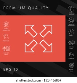 Extend, resize line icon. Graphic elements for your design