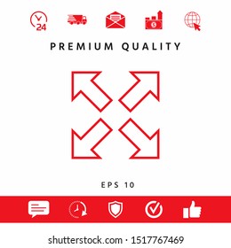 Extend, resize line icon. Graphic elements for your design