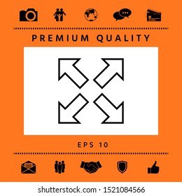 Extend, resize line icon. Graphic elements for your design