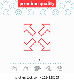 Extend, resize line icon. Graphic elements for your design