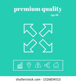 Extend, resize line icon. Graphic elements for your design