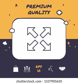 Extend, resize line icon. Graphic elements for your design