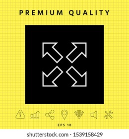 Extend, resize line icon. Graphic elements for your design