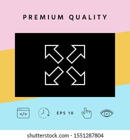 Extend, resize line icon. Graphic elements for your design