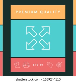 Extend, resize line icon. Graphic elements for your design
