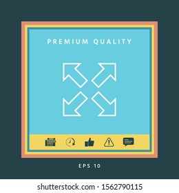 Extend, resize line icon. Graphic elements for your design