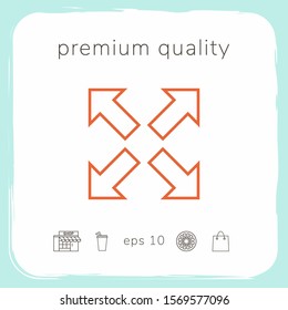 Extend, resize line icon. Graphic elements for your design
