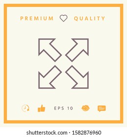 Extend, resize line icon. Graphic elements for your design