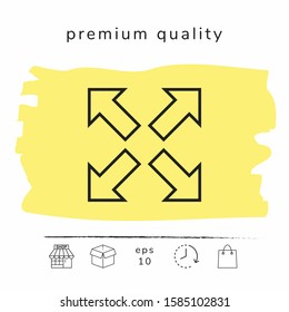 Extend, resize line icon. Graphic elements for your design