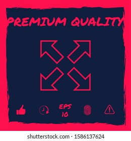 Extend, resize line icon. Graphic elements for your design