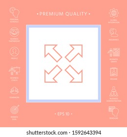 Extend, resize line icon. Graphic elements for your design