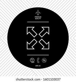 Extend, resize line icon. Graphic elements for your design