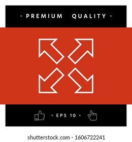 Extend, resize line icon. Graphic elements for your design