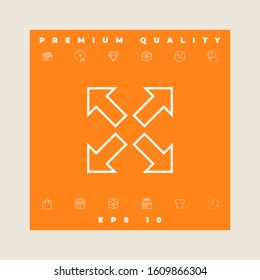 Extend, resize line icon. Graphic elements for your design