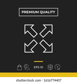 Extend, resize line icon. Graphic elements for your design
