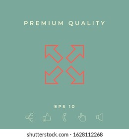 Extend, resize line icon. Graphic elements for your design