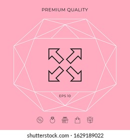 Extend, resize line icon. Graphic elements for your design