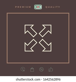 Extend, resize line icon. Graphic elements for your design